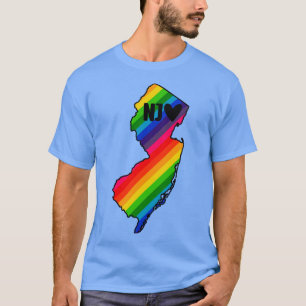 USA States New Jersey rainbow T-Shirt