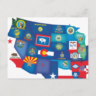 USA States Postcard
