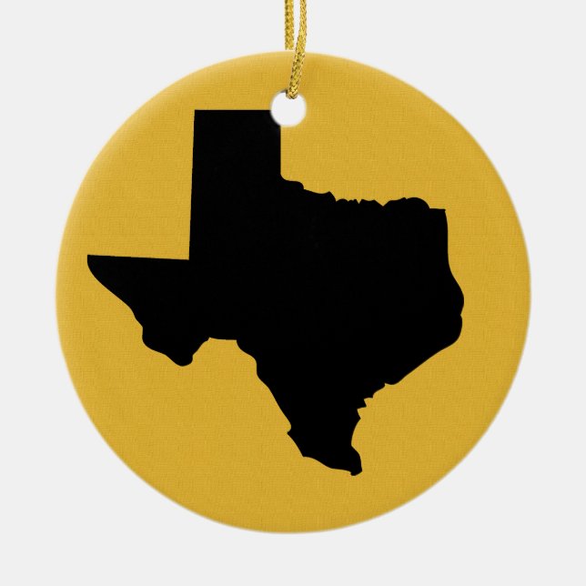 USA States Texas - SRF Ceramic Tree Decoration (Front)