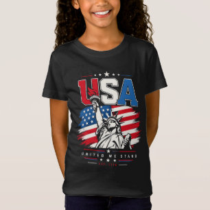 USA Statue of Liberty Distressed Flag Patriotic De T-Shirt