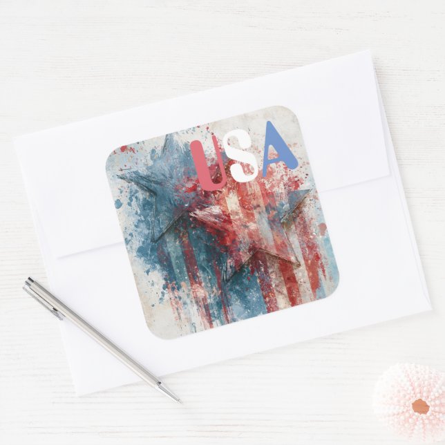 USA Sticker (Envelope)