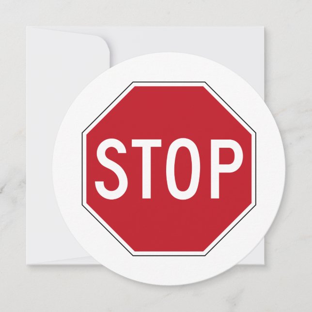 USA Stop Sign Invitation (Front)