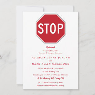 USA Stop Sign Invitation