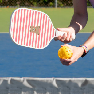 USA Striped Red Cute Simple Performance Pickleball Paddle