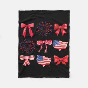 Usa Suit Tuxedo Patriotic 4th Of July Flag America Fleece Blanket