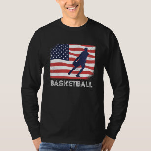 Usa Summer Sports Flag Basketball Team Gear T-Shirt