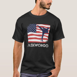 Usa Summer Sports Flag  Taekwondo Team Gear T-Shirt