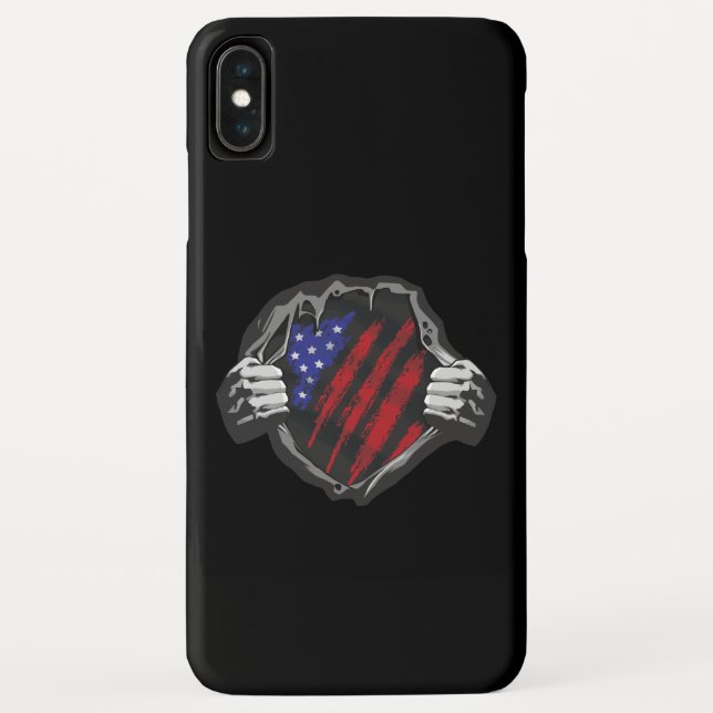 USA Superhero Costume Flag Case-Mate iPhone Case (Back)