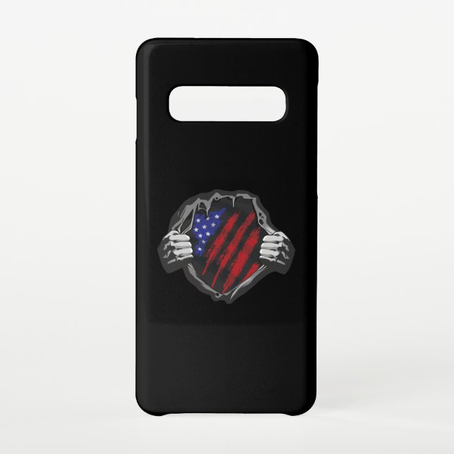 USA Superhero Costume Flag Samsung Galaxy Case (Back)