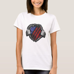 USA Superhero Costume Flag T-Shirt
