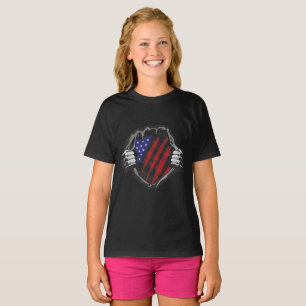 USA Superhero Costume Flag T-Shirt
