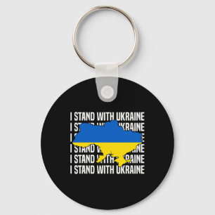 Usa Support Ukraine Flag Ukrainian Love I Stand Wi Key Ring