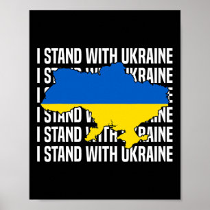 Usa Support Ukraine Flag Ukrainian Love I Stand Wi Poster