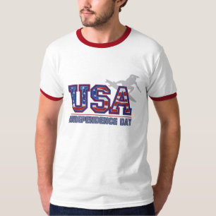 USA Surfer Independence Day Men's T-Shirts