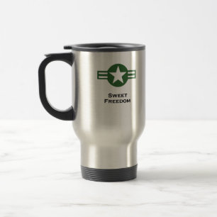 USA Sweet Freedom Green Travel Mug