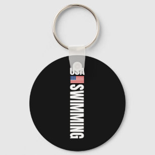 Usa Swimming American Flag Swim Sport Team Key Ring