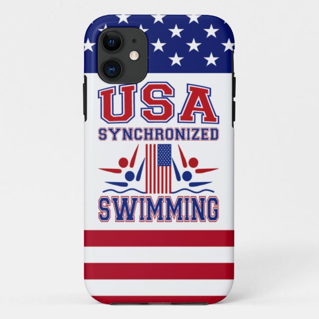USA Synchronised Swimming Case-Mate iPhone Case (Back)