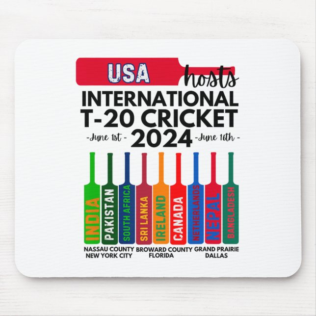 Usa T-20 International Cricket 2  Mouse Pad (Front)