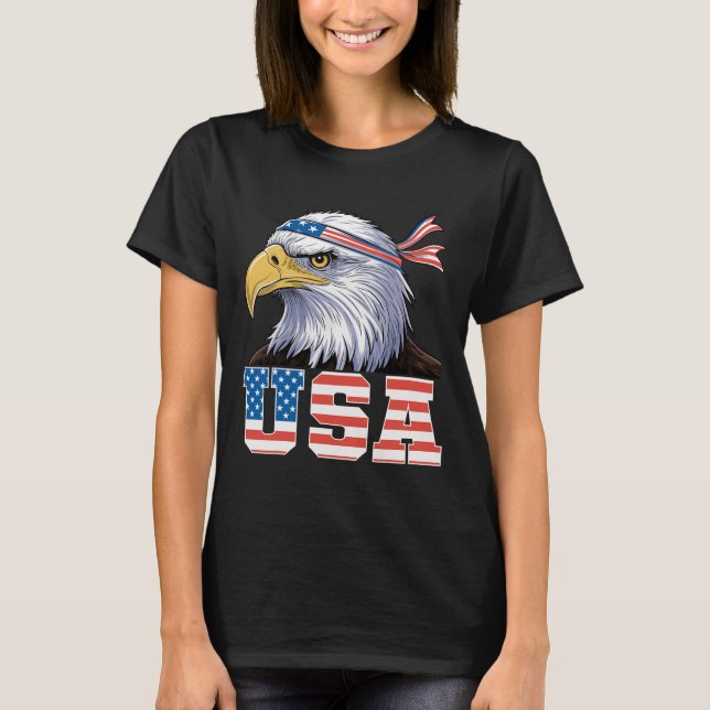 Usa T Shirt American Flag Men Women Kids Eagle Pat (Front)