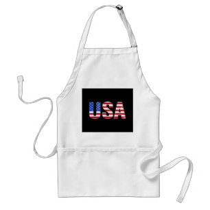 USA T Shirt Patriotic American Flag Men Women Kids Standard Apron