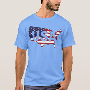 USA T Shirt Women Men Kids Patriotic American Flag