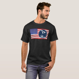 USA Table Tennis American Flag Ping Pong Sport Tee