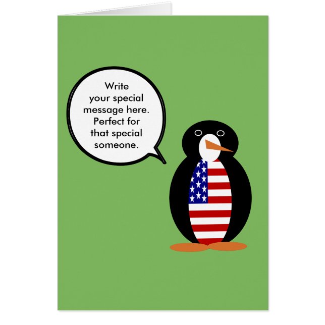 USA Talking Ms. Penguin Personalised (Front)