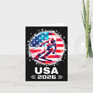 Usa team 2026 skiing shirt for men women kids card