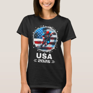 Usa Team 2026 United States American Flag Hockey U T-Shirt
