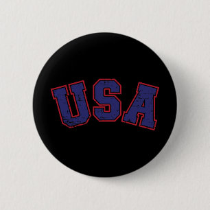 Usa Team For Patriotic Independence Day On 4th Of  6 Cm Round Badge
