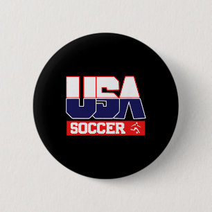 Usa Team Soccer - Men And Women American Sports  6 Cm Round Badge