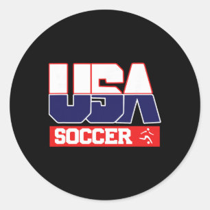 Usa Team Soccer - Men And Women American Sports  Classic Round Sticker