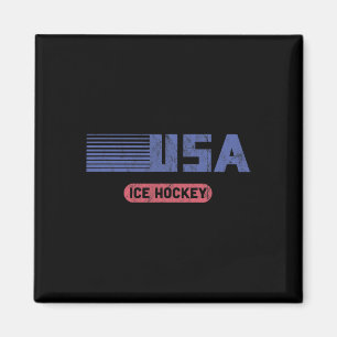 Usa Team Sports Retro Usa Team American Ice Hockey Magnet