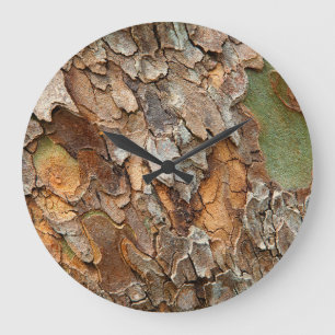 USA, Tennessee, Close Up Of Bark On A Tree Large Clock