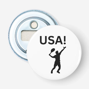 USA tennis player using dot as a ball Bottle Opener