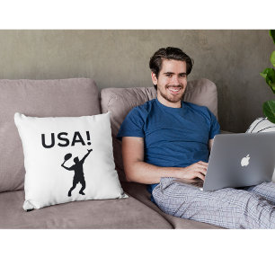 USA tennis player using dot as a ball  Cushion