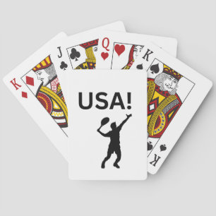 USA tennis player using dot as a ball  Playing Cards