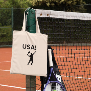 USA tennis player using dot as a ball Tote Bag