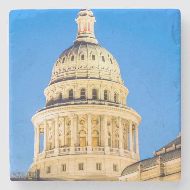 USA, Texas, Austin. Capitol Building (1888) 2 Stone Coaster (Front)