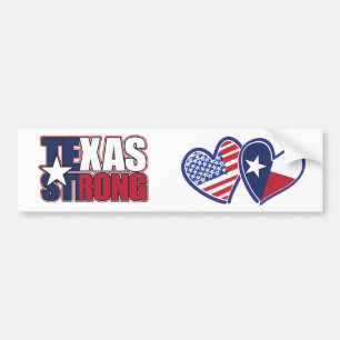 USA-Texas-Flag-Heart Bumper Sticker