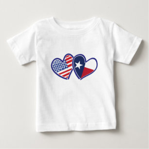 USA Texas Hearts Baby T-Shirt