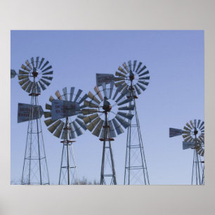 USA, TEXAS, Lubbock: American Wind Power Centre Poster