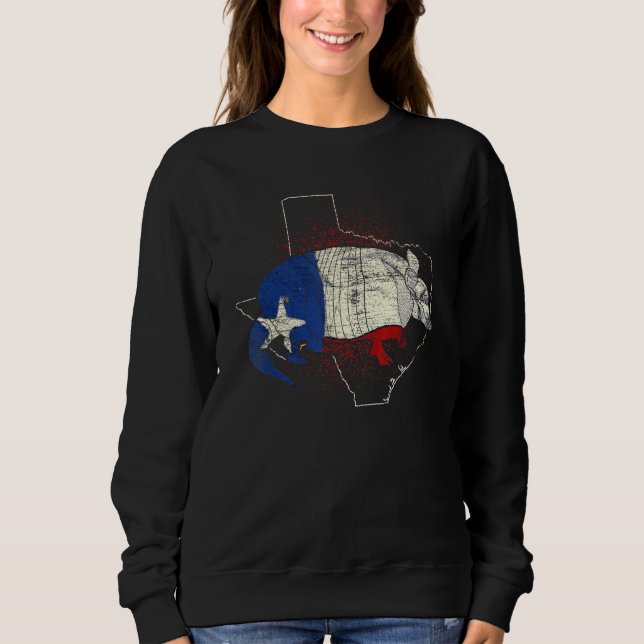 Usa Texas Patriotic Wildlife Animal Texan Pride Ar Sweatshirt (Front)