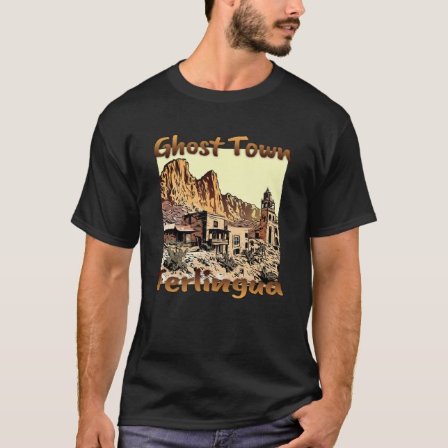 USA Texas Terlingua Ghost Town Design T-Shirt (Front)