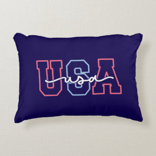 USA Text 4th Of July Design-62118 Decorative Cushion