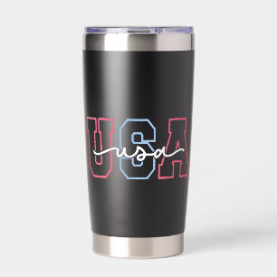 USA Text 4th Of July Design-62118 Insulated Tumbler