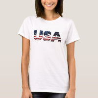 USA text flag blue and red glitters sparkles
