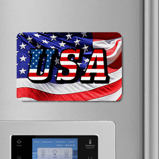 USA Text United States of America Flag Flexible Magnet