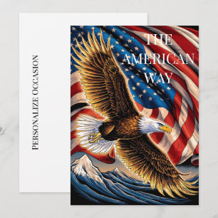 USA The American Way Personalise American Holiday  Card