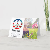 USA themed Graduation Photo Thank You